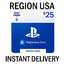 25 USD PlayStation Network PSN (Stockable)