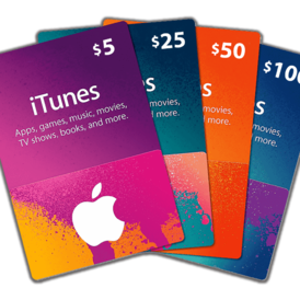 iTunes gift card 100$ USA