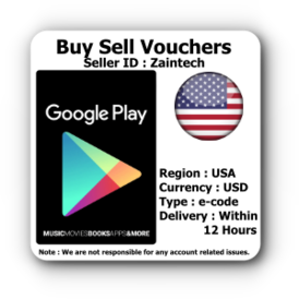 $25 Google Play US Region Gift Card - 25 USD