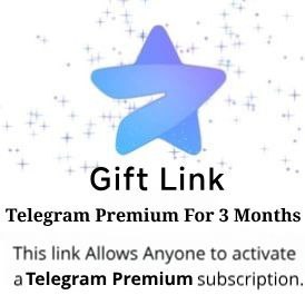 Telegram Premium 3-Months(Gift Link) Storable