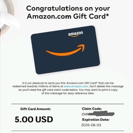 Amazon gift card USA 5 USD