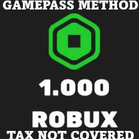 Roblox 1000 robux gamepass method tax NOT cov