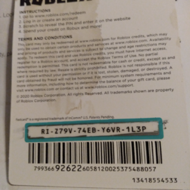 Roblox Gift card