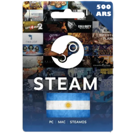 STEAM GIFT CARDS 500 ARS (Argentina Region)