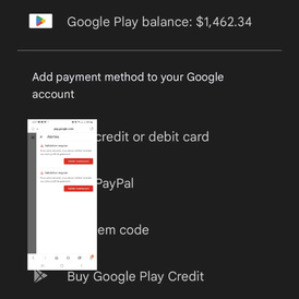 1462$ google play account with red alert