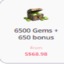 Clash of clans 6500+650  Gems Player tag only