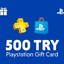 Playstation TR PSN 500 TL TRY