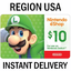 Nintendo eShop Gift Card 10 USD (Stockable)