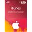 Itunes Gift Card 150 USD (USA Version)