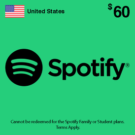 Spotify (US) - $60 USD
