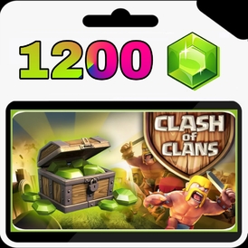Clash OF Clans 1200 Gems (LOGIN INFO REQUIRE)