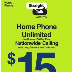 Straight talk home phone prepaid 15 USD