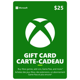 Get the XBOX 25$ Gift Card (CANADA)