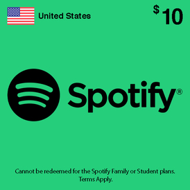 Spotify (US) - $10 USD