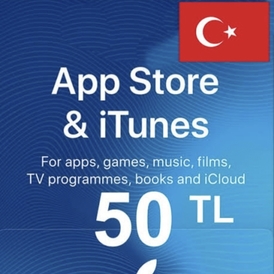 ITunes Gift card 50 TL (TURKEY) storable 1YR