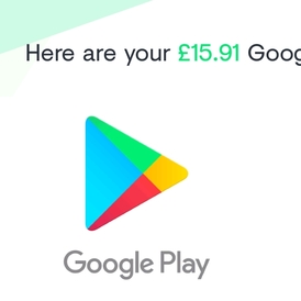 Gift card Google play 15,91GBR only UK