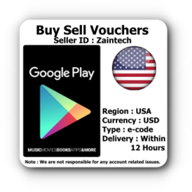 $10 Google Play US Region Gift Card
