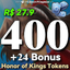 Honor of Kings 400 Tokens top up via UID