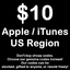 $10 Apple & iTunes US / USA Region Gift Card