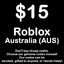 AUD 15 Roblox Australia (AUS)