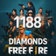 Garena Free Fire 10$ 1080+108 (1188) Diamonds