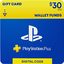 PlayStation Plus Wallet Funds (US) - $30