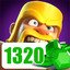 Clash of Clans 1320 Gems Via Player Tag only