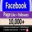 10K Facebook page Like + follower Real Active
