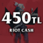 Riot Cash 450 TRY (TL) - Valorant - 3400 RP