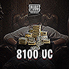 PUBG Mobile 8100 UC Voucher Global(Stockable)