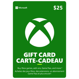 Get the XBOX 25$ Gift Card (CANADA)