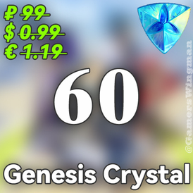 Genshin Impact 60 Crystal Top up via UID