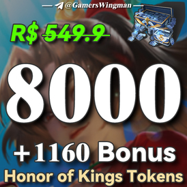 Honor of Kings 8000 Tokens top up via UID