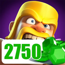 Clash of Clans 2750 Gems Via Player Tag only