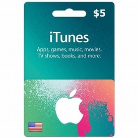 5$ Apple itunes Gift Card, USA