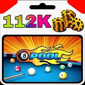 8 Ball Pool 112K Coins (LOGIN INFO REQUIRE)
