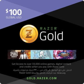 Razer Gold PIN Global 100$ Stockable