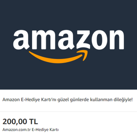 Amazon Gift Card 200 TRY - 200 TL (Stockable)