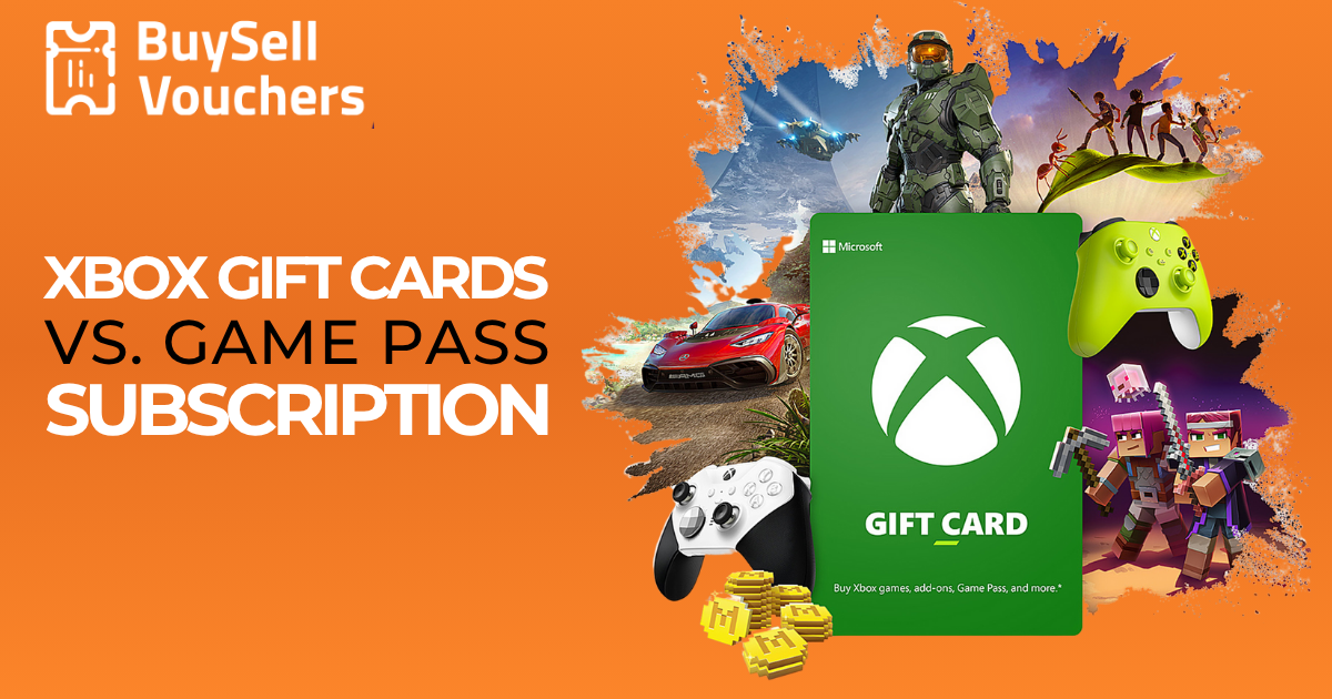BuySellVouchers compares Xbox gift cards and Game Pass with games and controllers.