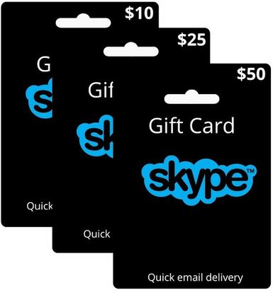 Skype gift card