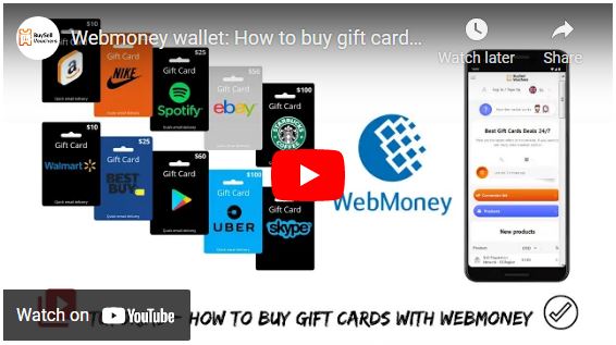 How to buy gift cards with Webmoney
