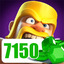 Clash of Clans 7150 Gems Via Player Tag only