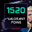 Valorant / Riot - 15$ / 1520 VP (Stockable)