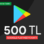 500 TRY Google Play Gift Card Turkey