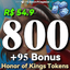Honor of Kings 800 Tokens top up via UID
