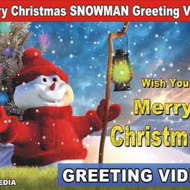 Merry Christmas Snowman Greeting Video 2022