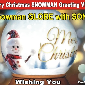 Christmas Snowman Greeting Video with Song