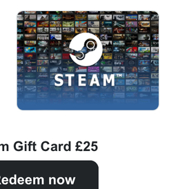 Steam E-Gift Card UK 25 GBP