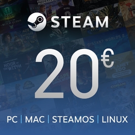 Steam wallet 20 EUR | Euro Area (stockable)