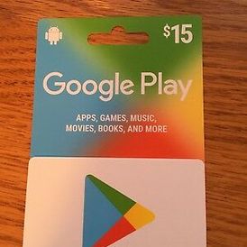 Tarjeta de regalo de google play 15$